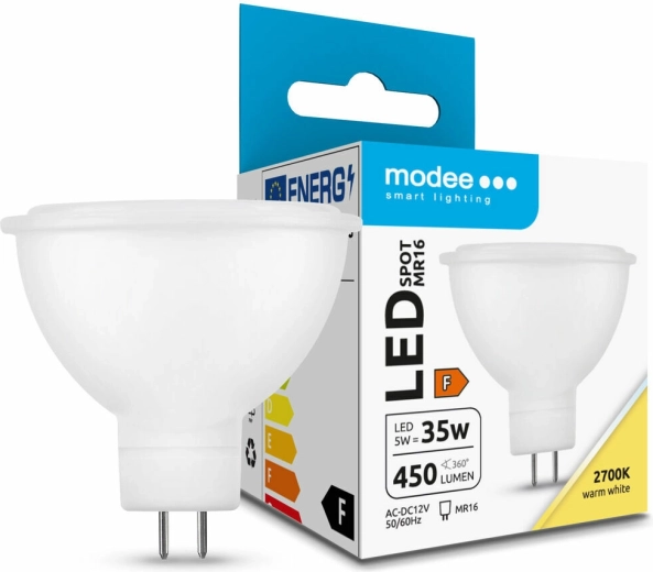 LED žiarovka Modee Lighting GU5.3 MR16 5 W teplá biela 2700 K, 450 lm, 100°