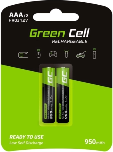 Nabíjateľné batérie 2x AAA HR03 950mAh