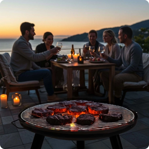 Grilovací rošt pre rýchle občerstvenie