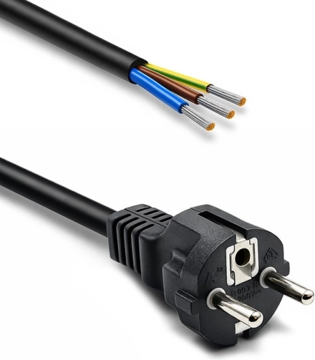 Napájací kábel so zástrčkou SCHUKO CEE 7/7 (E/F), meď, 3×1,5 mm², 1,8 m – 1 kus