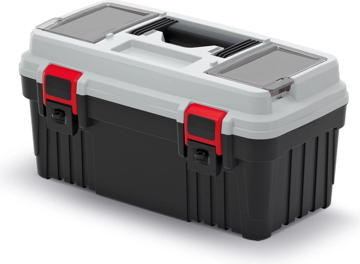 Plastový kufor na náradie OPTIMA 47 × 25,6 × 23,8 cm, sivý