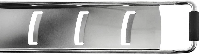 Päť ostrých nerezových britov pre rovnomerné plátky