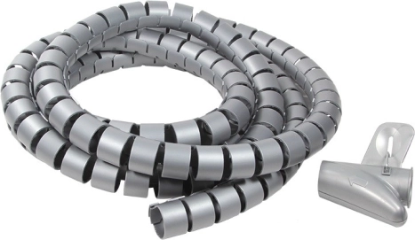 špirálový organizér káblov 2,5 m, priemer 25 mm