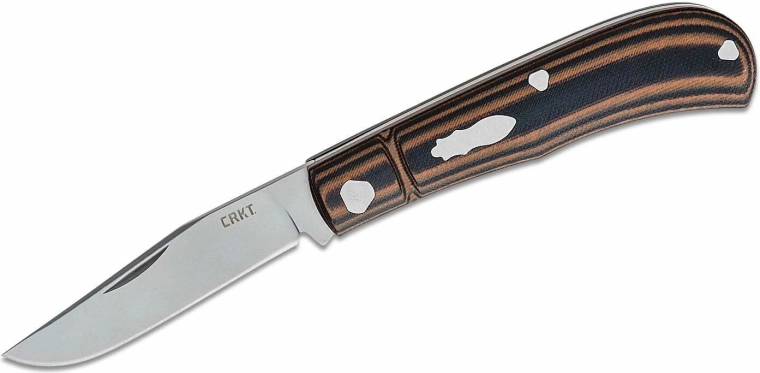 CRKT Venandi Brown skladací vreckový nôž 8 cm, čierno-hnedý, G10