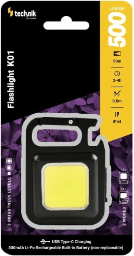 Technik MT-K01 pracovné svietidlo Clip-Light s COB LED a USB‑C (500 lm)