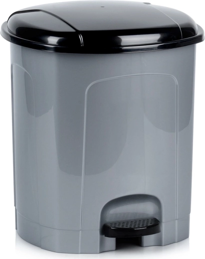Plastový pedálový odpadkový kôš 11,5 l – sivý