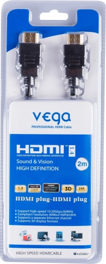 HDMI kábel Vega 2 m s podporou 4K, 3D a Ethernetu