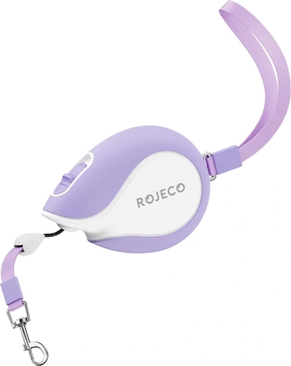 Samonavíjacie vodítko Rojeco Mini Pet 3 m fialové