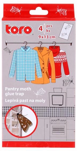Lepivá pasca na šatníkové mole Toro 4 ks