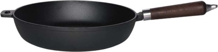 Liatinová panvica Kitchisimo 20 cm s drevenou rukoväťou