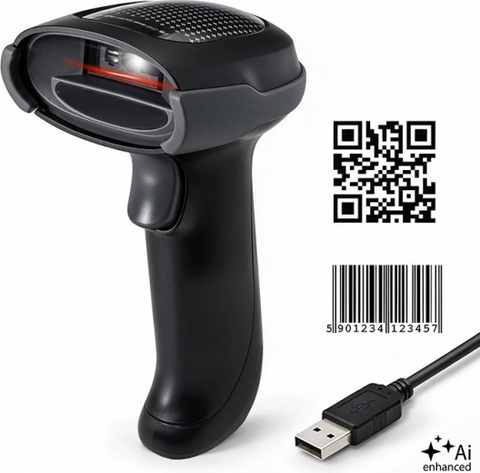 Qoltec čítačka čiarových kódov 1D a 2D s USB