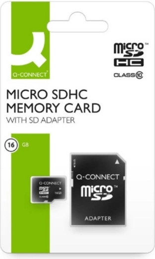 Pamäťová karta Q-Connect microSDHC 16 GB s SD adaptérom
