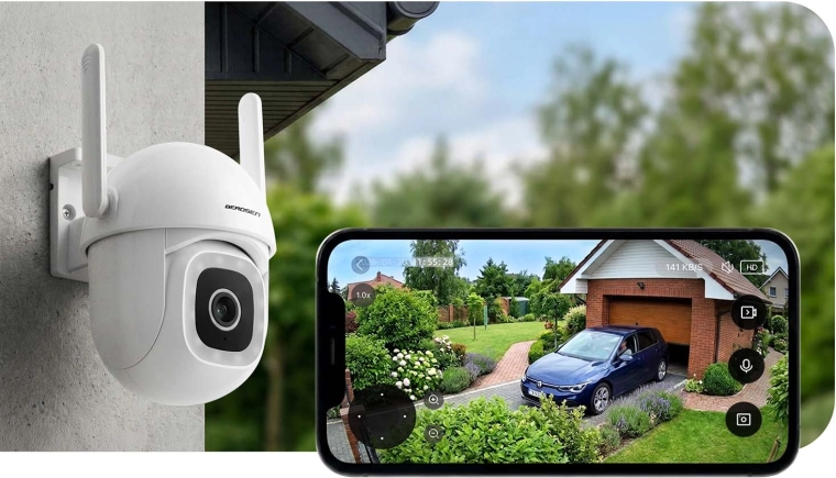 Inteligentná detekcia, upozornenia do mobilu a vstavaná siréna