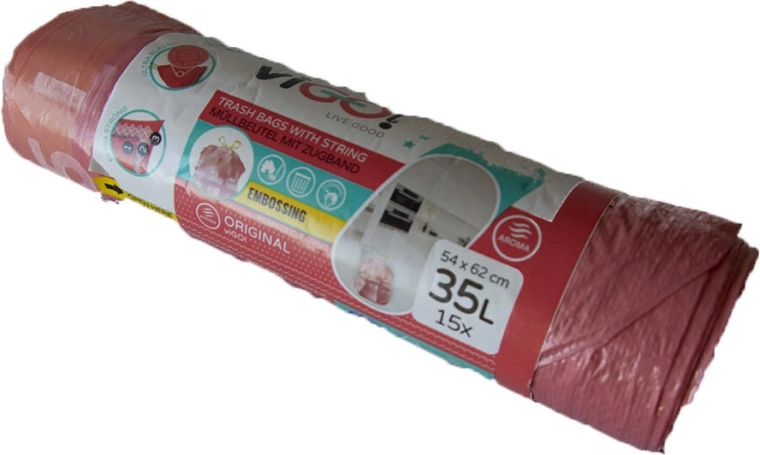 Sťahovacie vrecia na odpad 35 l s vôňou malín 4 Seasons (15 ks)