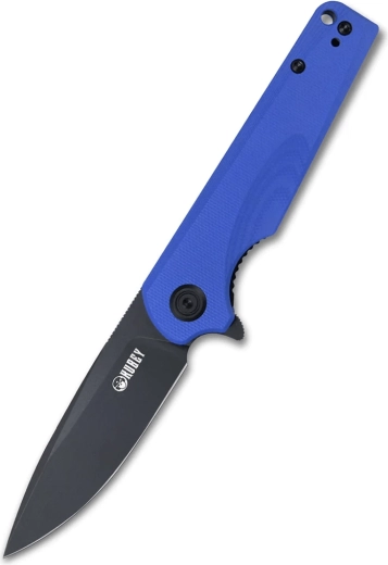 Kubey Wolverine KU233F vreckový nôž 7,4 cm, Dark Stonewash, modrá G10 s klipom