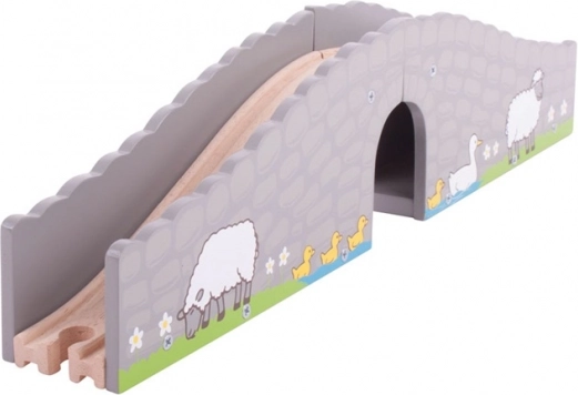 Drevený farma most pre vláčikodráhy