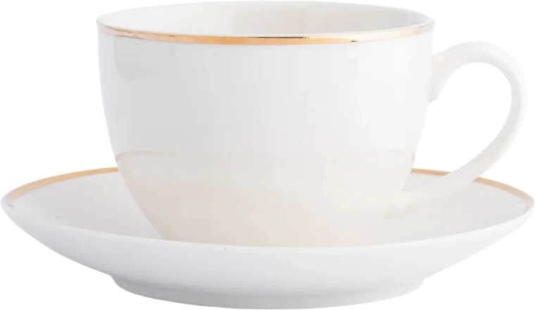 Bella zlatá línia porcelánová šálka s podšálkou 270 ml