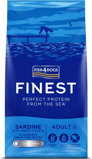 Fish4Dogs Finest sardinka so sladkými zemiakmi pre dospelých psov 12 kg