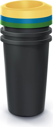 Triediace odpadkové koše Compacta R Drop Set 3×35 l z recyklovaného plastu, čierne