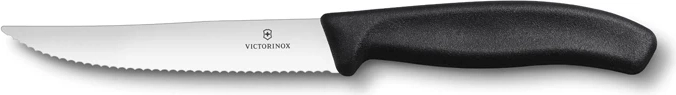 Victorinox SwissClassic steakový a pizzový nôž 12 cm, čierny