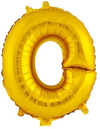 Fóliový balónik TORO písmeno O 30 cm – zlatý