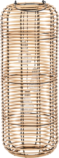 Solárna hnedá lampa 62 cm