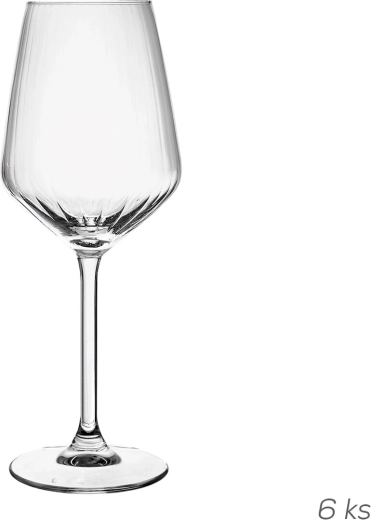 Poháre Carre Optics na víno 385 ml, 6 ks