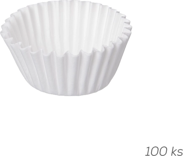 Cukrárenský papierový košíček 3,1 cm biely 100 ks
