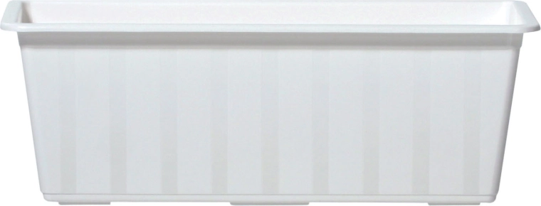 Plastový balkónový truhlík 60 cm biely