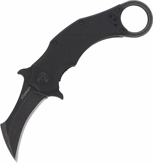 Zatvárací taktický nôž FOX Knives Edge The Claw 2 karambit 6,9 cm čierny