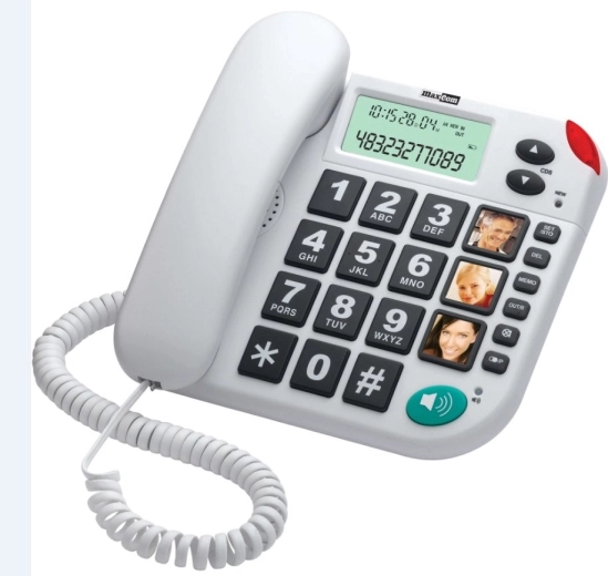 Šnúrový telefón KXT480 BB, biely