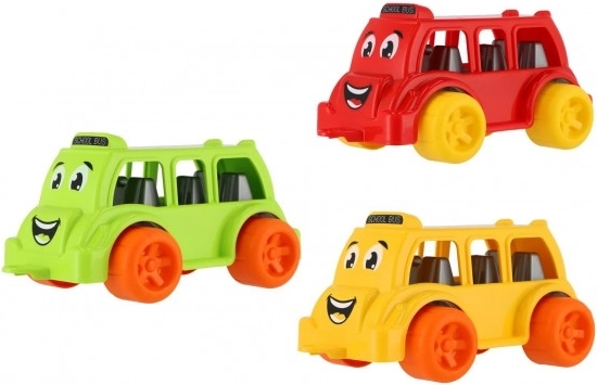 Plastový školský autobus pre najmenších 26 cm – voľnobeh, 3 farby