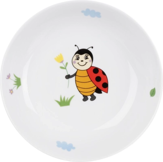 Detský hlboký porciovaný tanier Lienka 19 cm