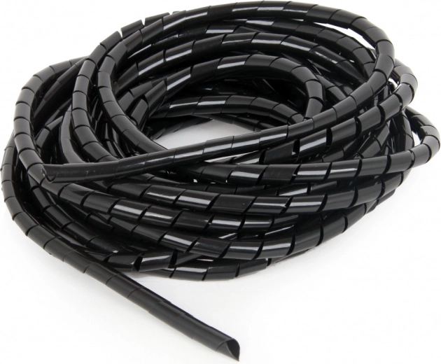 Špirálový organizér káblov 12 mm 10 m čierny
