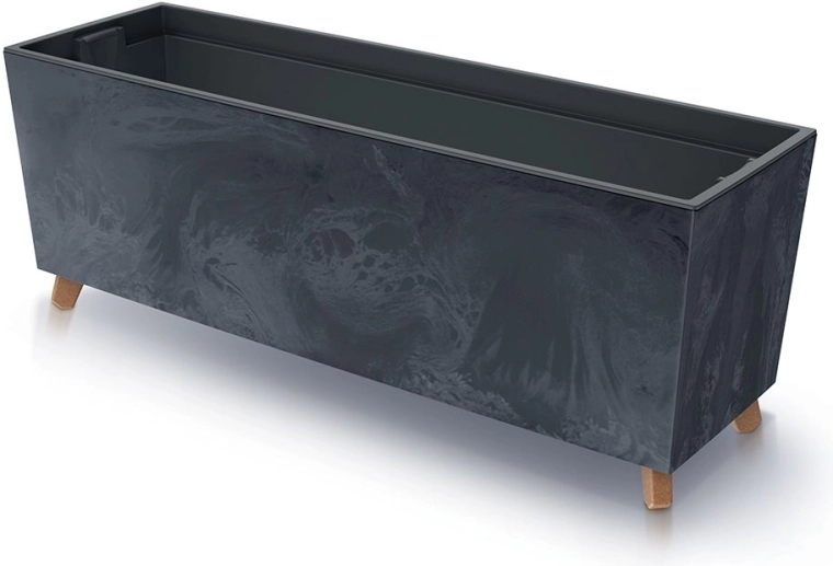 Truhlík URBI CASE betónový efekt antracit 77 cm s vložkou