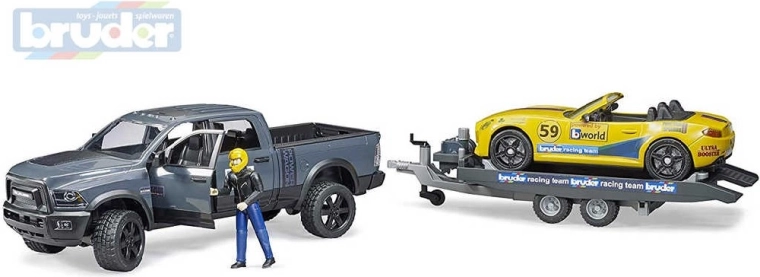 Bruder terénne auto RAM so športovým vozidlom a figúrkou