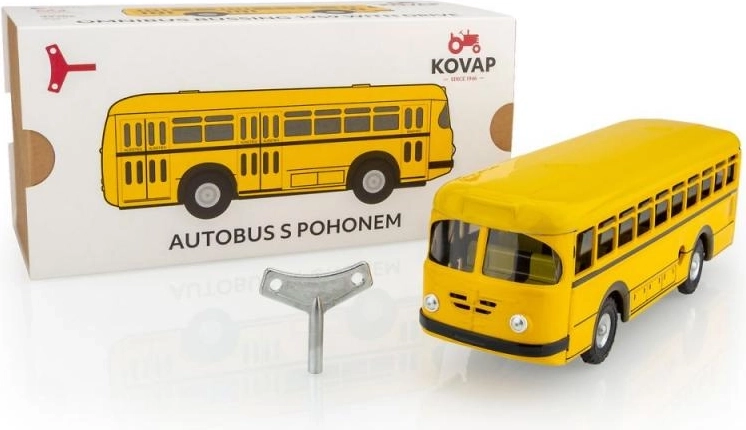 KOVAP plechový autobus na kľúčik 1:43, 20 cm - 1 kus