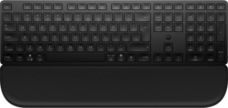 HP 580K bezdrôtová multi‑device klávesnica s opierkou zápästia