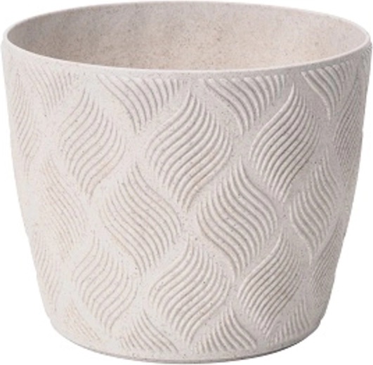 Kvetináč FLOW Petit ECO Wood 17 cm biely