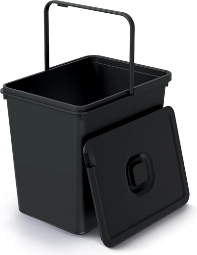 Odpadkový kôš Systema Basic Flap 23 l – recyklovaná čierna