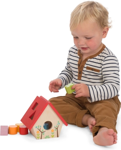 Drevený vkladačkový domček pre vtáčiky Le Toy Van