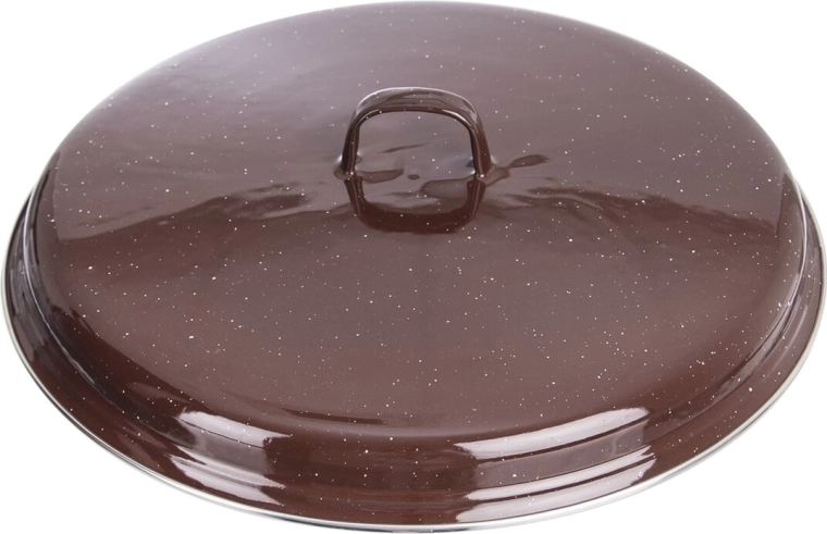 Smaltovaná pokrievka Brown s lemom 37,5 cm