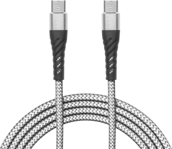 Dátový kábel USB-C na USB-C, biely, 2 m
