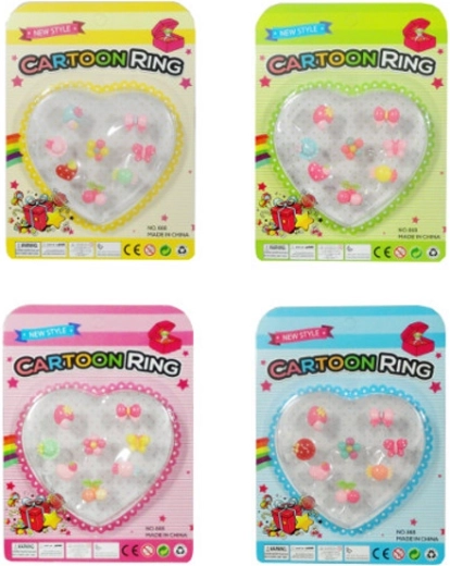 Sada farebných nastaviteľných prstienkov pre dievčatá – 8 ks