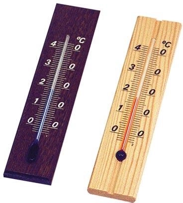 Izbový teplomer drevený 20 cm na stenu