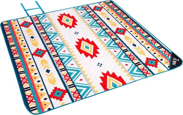 Pikniková deka NILS Camp Aztec, vodoodolná, skladacia s uchom