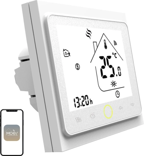 Moes Wi‑Fi LCD termostat pre elektrické podlahové vykurovanie