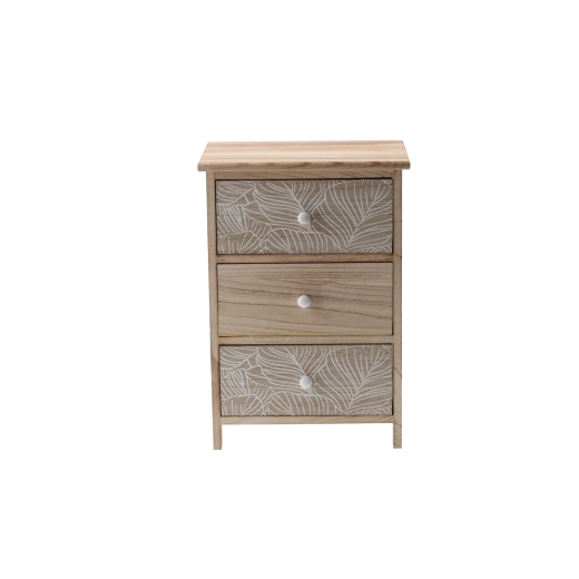Prírodné drevo s motívom listov