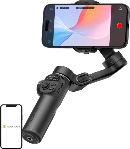 AOCHUAN Smart X2 štandardný stabilizátor pre smartfón čierny