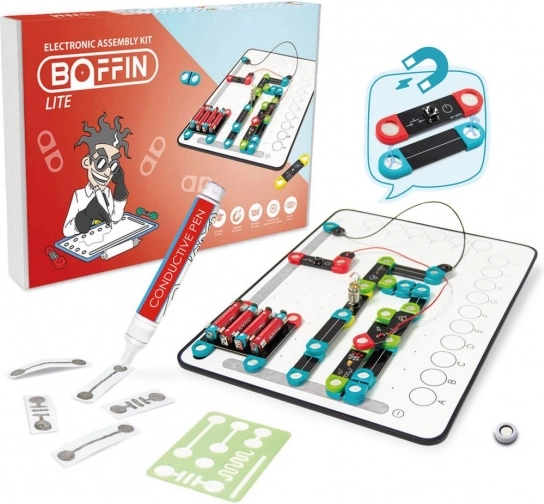 Boffin magnetic lite – magnetická elektronická stavebnica s vodivou fixkou